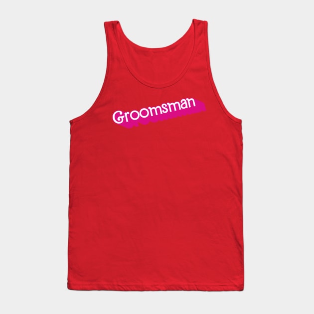 Groomsman Barbie logo Tank Top by byb